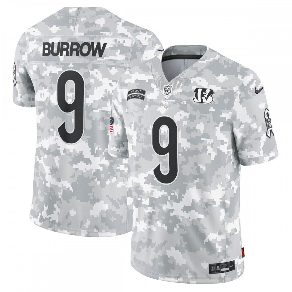 Joe Burrow Cincinnati Bengals Nike 2024 Salute to Service Limited Jersey - Arctic Camo-GridironStore